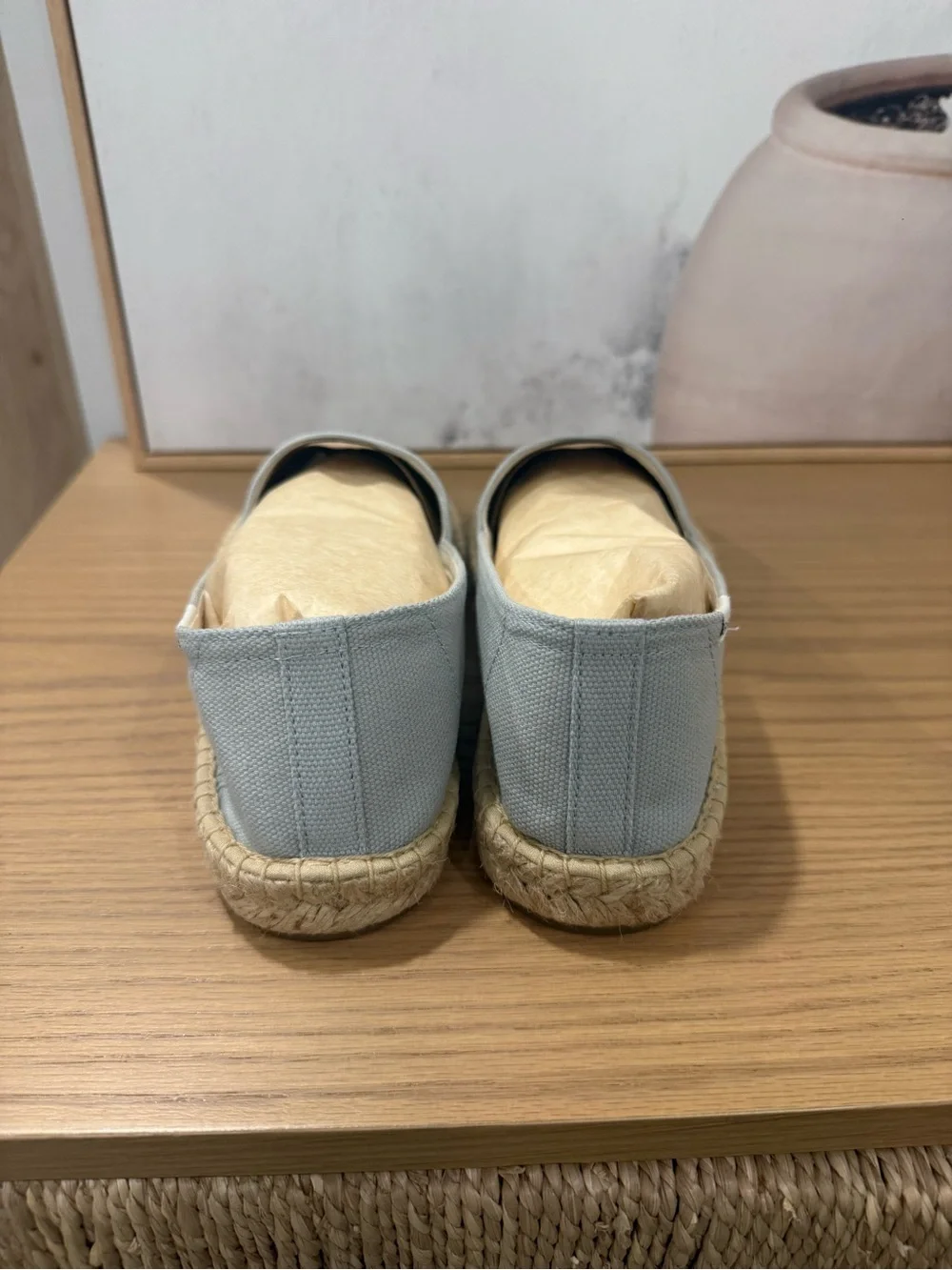 Soludos Dali Original Espadrille Piedra Gray Canvas Flats Slip-on Comfort 8 NIB